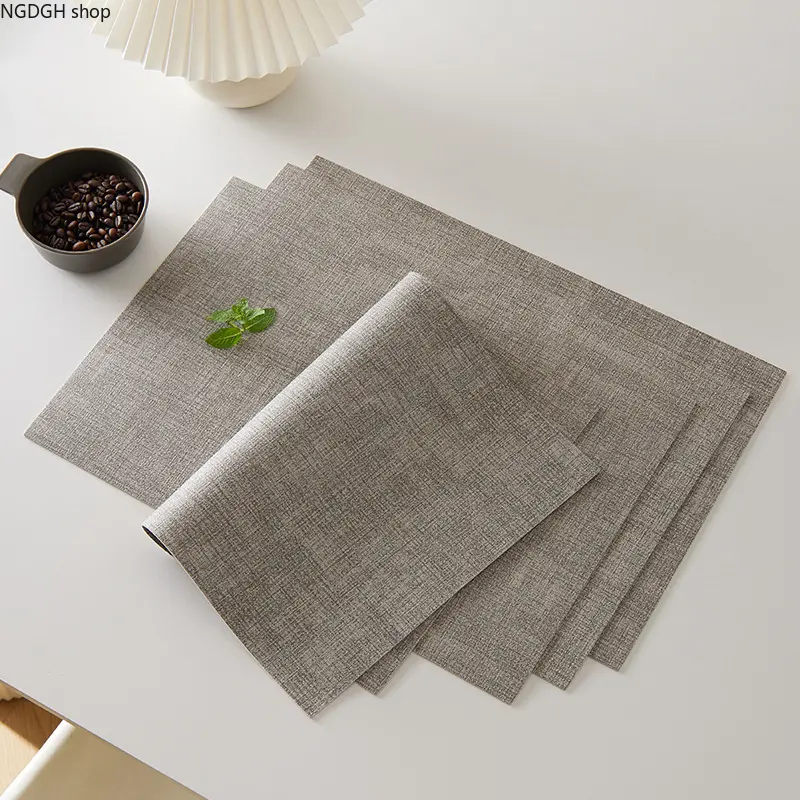 Kitchen Placemat - Neutral Woven Placemat Set Rectangular Table Mats for Dining Table Kitchen Daily Decor