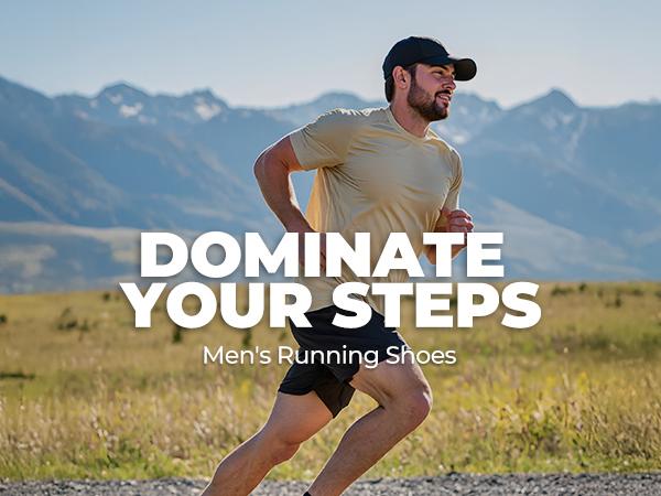 NORTIV 8 Men's Wide Toe Box Running Shoes with Jacquard Mesh Upper Bouncy Support Arch Insole Slip-Resistant Rubber Outsole Airy Breathable Design