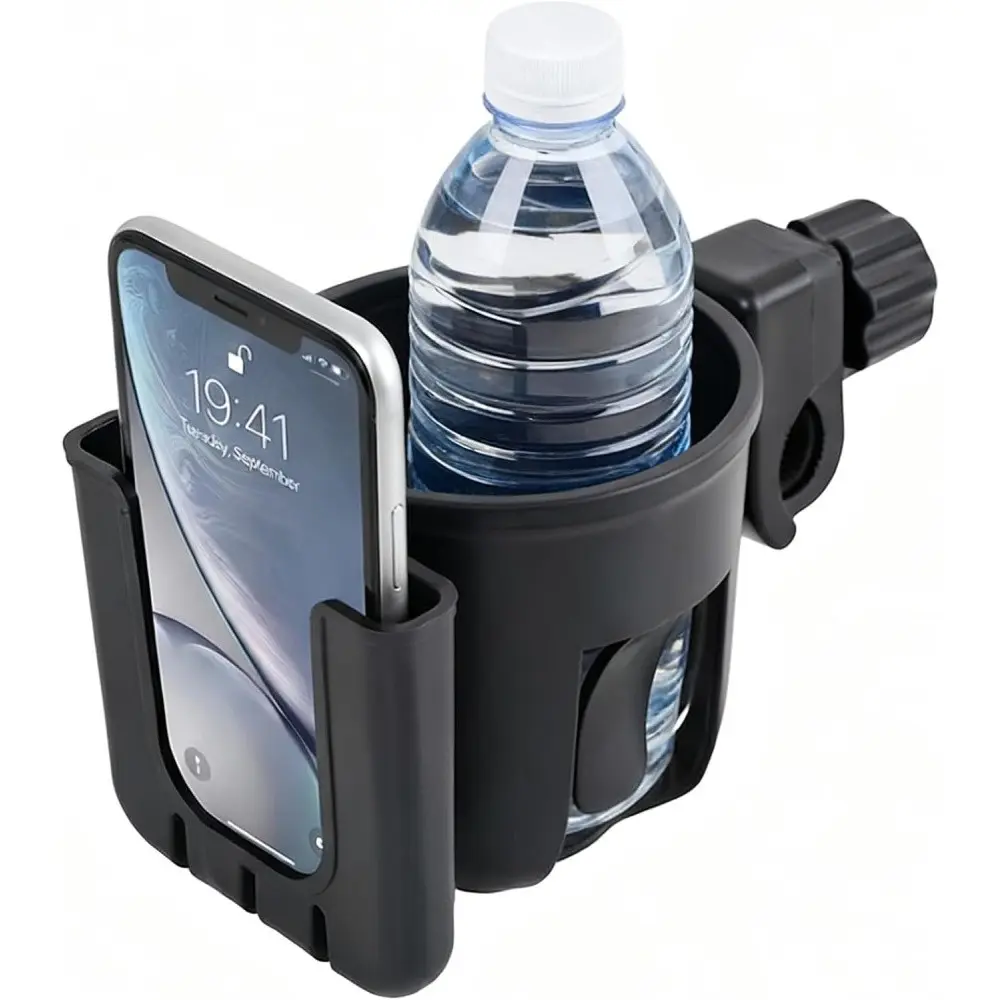 Adjustable Bike Cup Holder with Phone Stand, Suitable for Strollers, Wheelchairs, Walkers, Bicycles, Scooters, Perfect Gift for Family Members