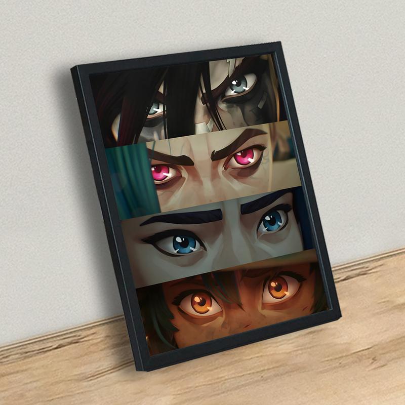 1pc Frameless Arcane Anime Canvas Wall Art - Unframed, Durable Poster with Intricate Character Design, Perfect for Home & Office Decor, Inspirational Four Seasons Wall Art for Living Room, Bedroom, Kitchen, Bathroom, Anime Room Deco