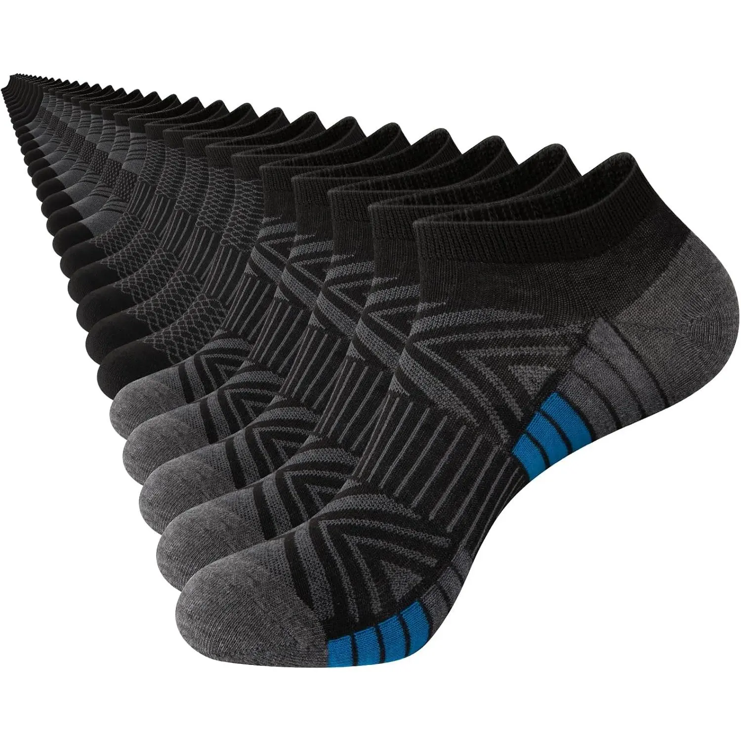 30 Pack Men & Women Ankle Socks - Bulk Athletic Unisex Quarter Breathable Thin Casual Basic Socks, Size 8-12/12-16.