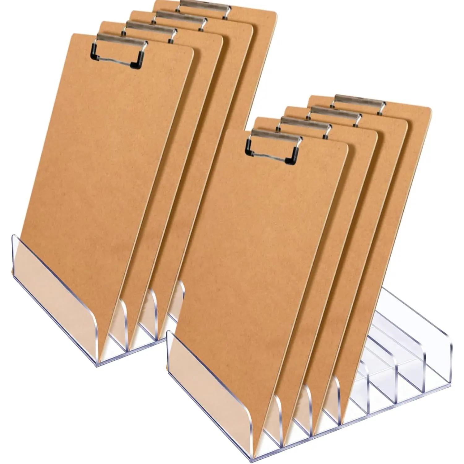 2-Count Multi-Slot Clipboard Holder, Storage Organizer & Document View Stand for Office Classroom Use, No Assembly Required Office Filing Product