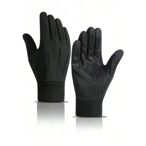 1pair Touch Screen Anti-Slip Sports Gloves,Suitable For Cycling,Riding Motorcycle And Skiing,Black Gloves,Winter Hand Warmers