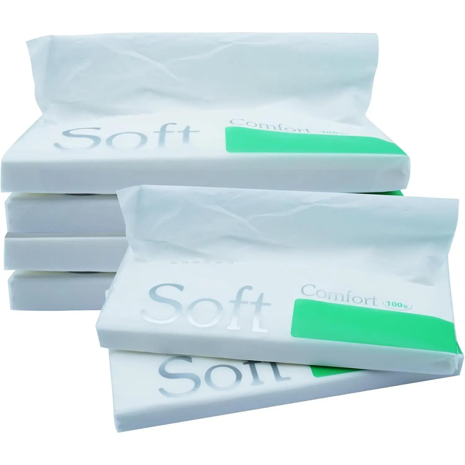 50 Sheets  Tissue Refills, 300 Sheets Travel Size Handbag Tissues, Facial Napkins Fit for  Visor Tissue Holder, Cylinder or Box Round Container, 6 Bags