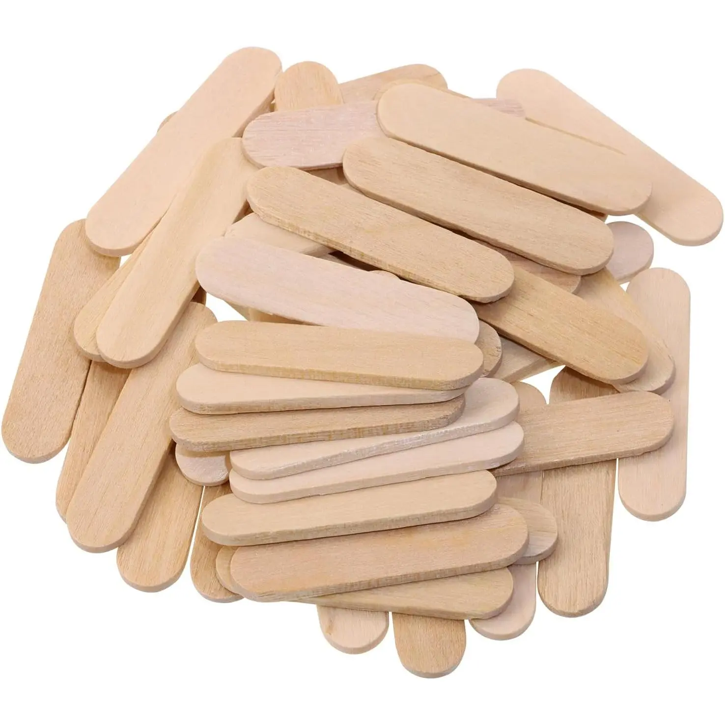 Bulk Mini Wooden Craft Sticks - 1.6x0.4in Crafting Supplies for DIY Art, School Painting Projects (50 Count)