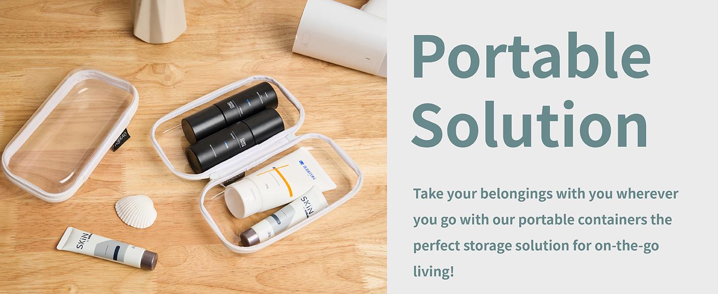 3 Pack Clear Hard Shell Zipper Case - Clear Waterproof Cosmetic Bag with Zipper, Kid's Toy Storage Organizer Bins, Charging Cables, creative journaling, painting brushes, Threads,Sketch Supplies