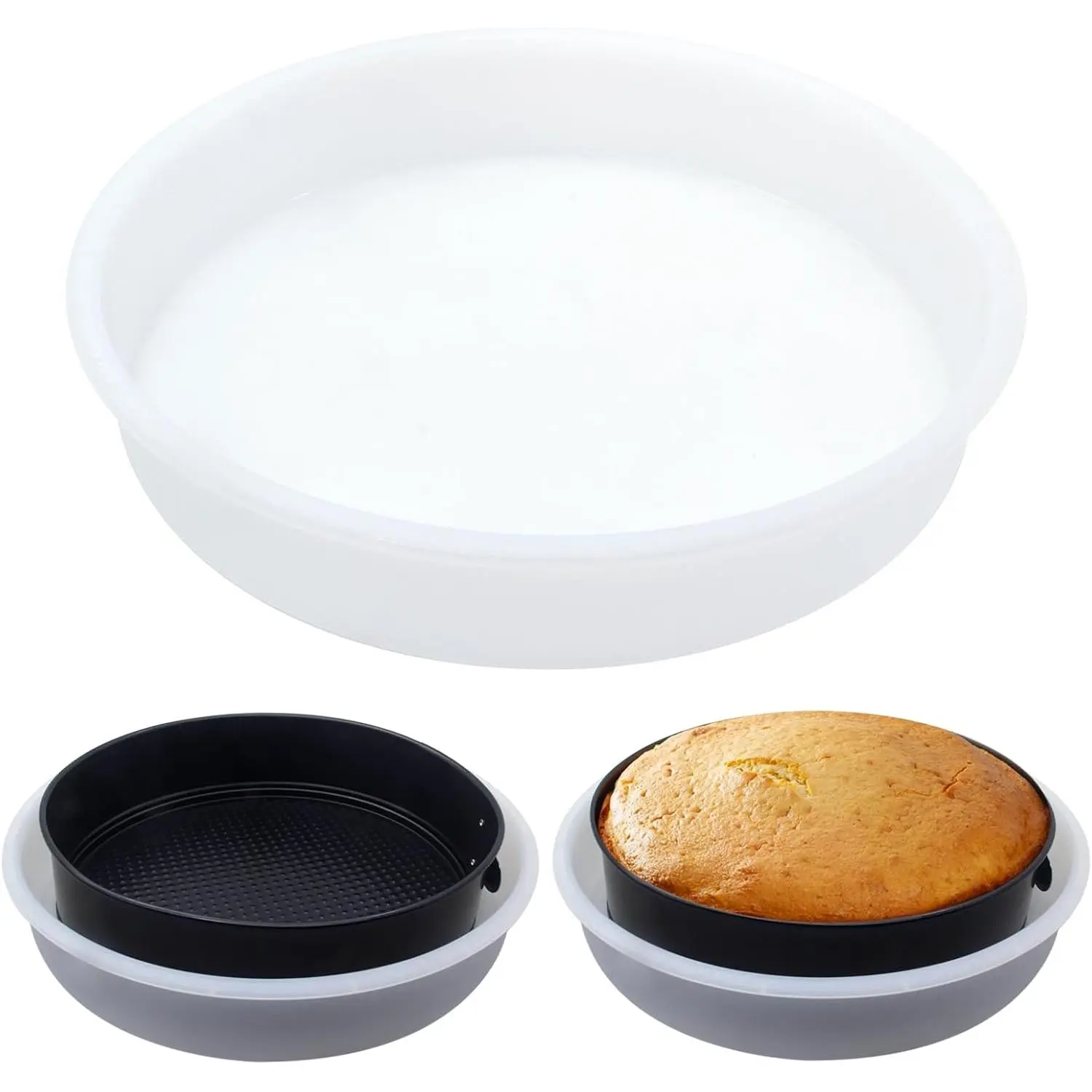 Springform Pans, Cheesecake Pan Protector, Springform Pans Accessories, Water From Entering the Cake Plate, Compatible With 10 -inch Round Cake Plates