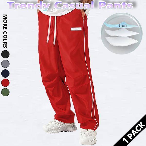 Loose Sports Pants Men's Trousers Grey Side Stripeswith Gold Accent Stripe Comfortable DesignAthleisure Style Bottoms Athletic Bottoms Gymwear Halloween Gifts SpringStatements