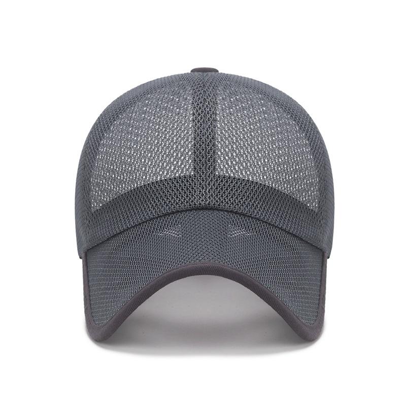 2pcs High-End Casual Outdoor Baseball Caps with Hollow Breathable Mesh Brim, Adjustable Snapback Closure, Unisex Summer Sun Hats for Travel, Work & Outdoor Activities (Black/Dark Gray), Adjustable Baseball Cap | Casual Cap | Mesh Design