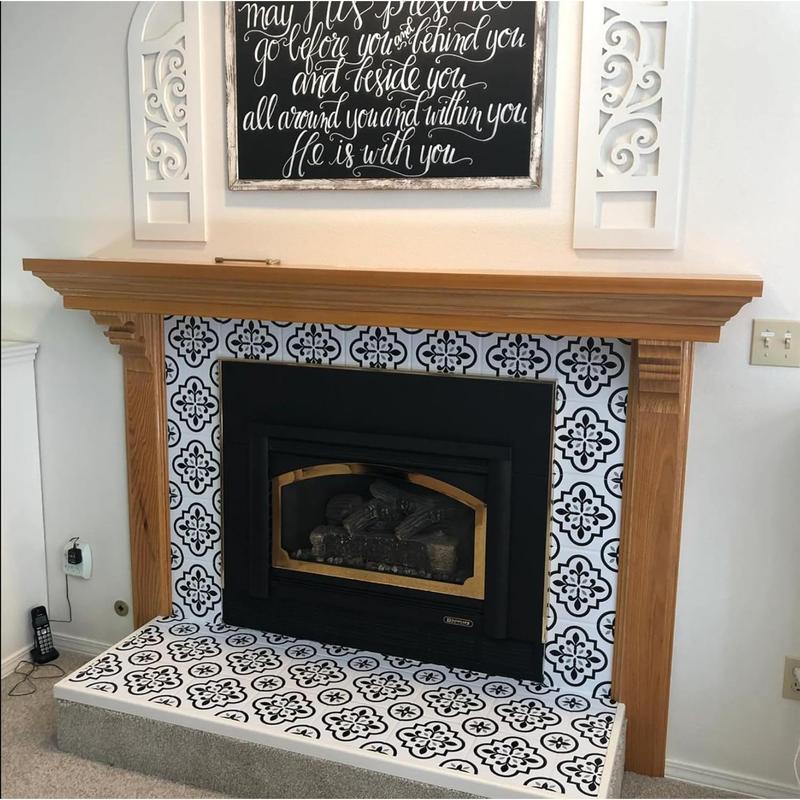 Talavera Stencil Tile Stencil 8inch Floral Folk Mexican Stencils for Painting on Wall Floor Furniture Decor Talavera Stencil Tile Stencil 8inch Floral Folk Mexican Stencils for Painting on Wall Floor Furniture Decor