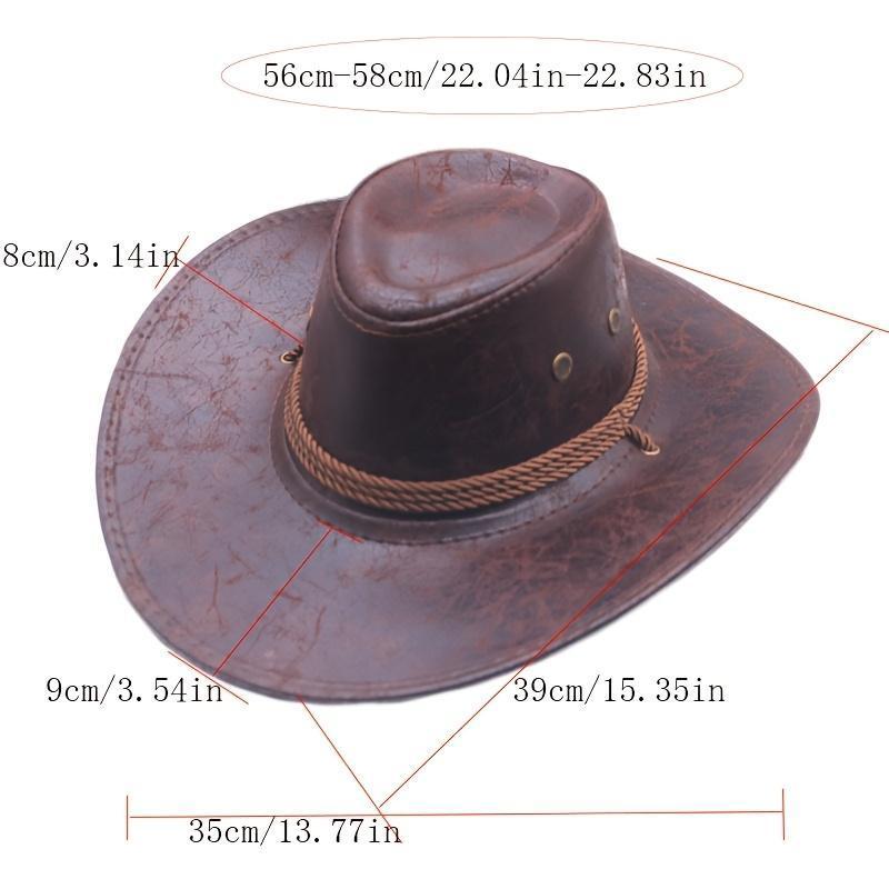 1PC This Jazz Hat  Its Unique Texture Design  Features A Distinctive Bull Head Belt with Riveted.Instantly Catches The Eye And