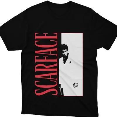 Trendy Retro Scarface Movie Graphic Tee, Unisex Casual Short Sleeve