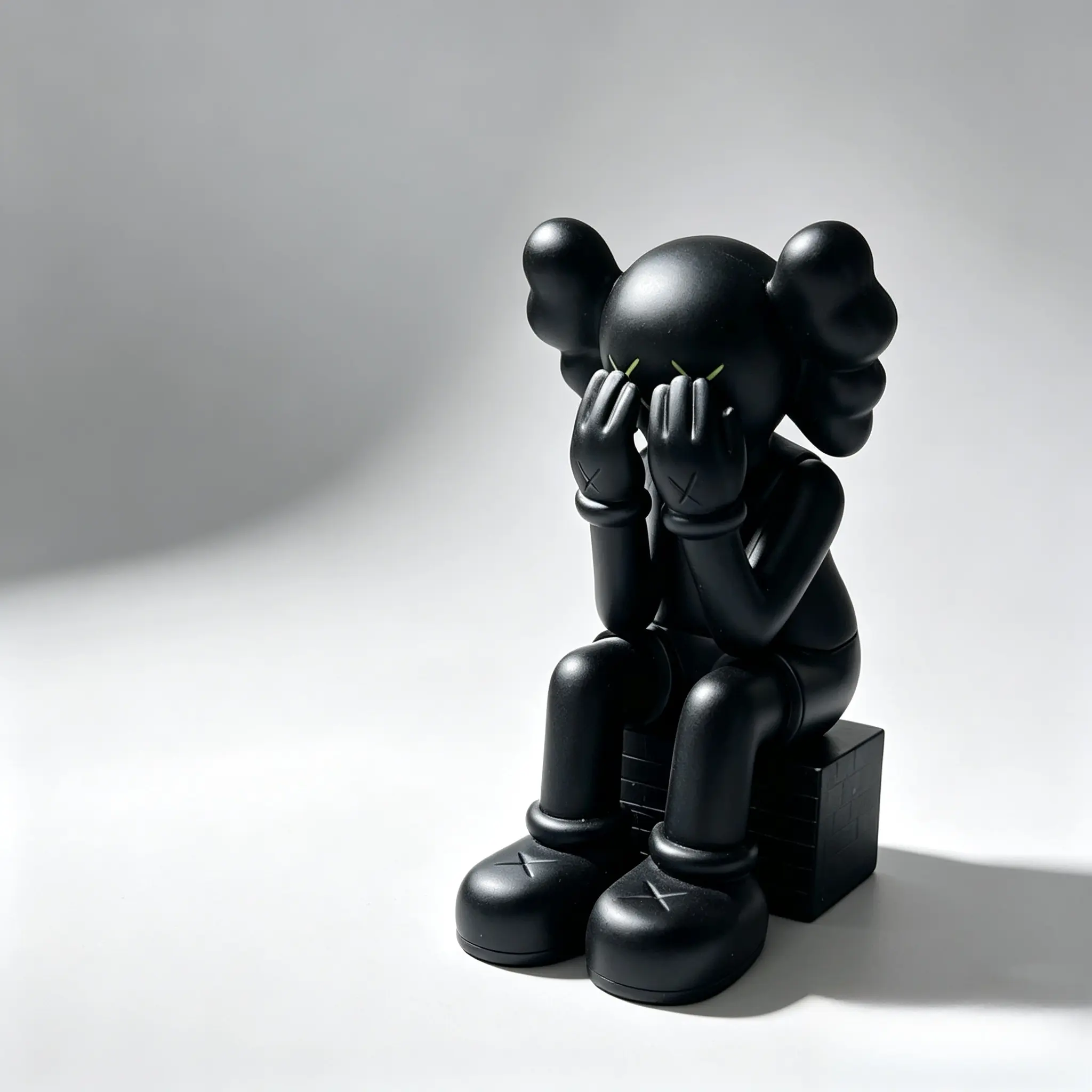 Aesthetic Street Art Inspired 3D Shady Figure Vinyl Figurine, Cool Matte Black Small Cartoon Collectible, Home Decor Room Decor Desk Gift, 3D Shady Figure Statue