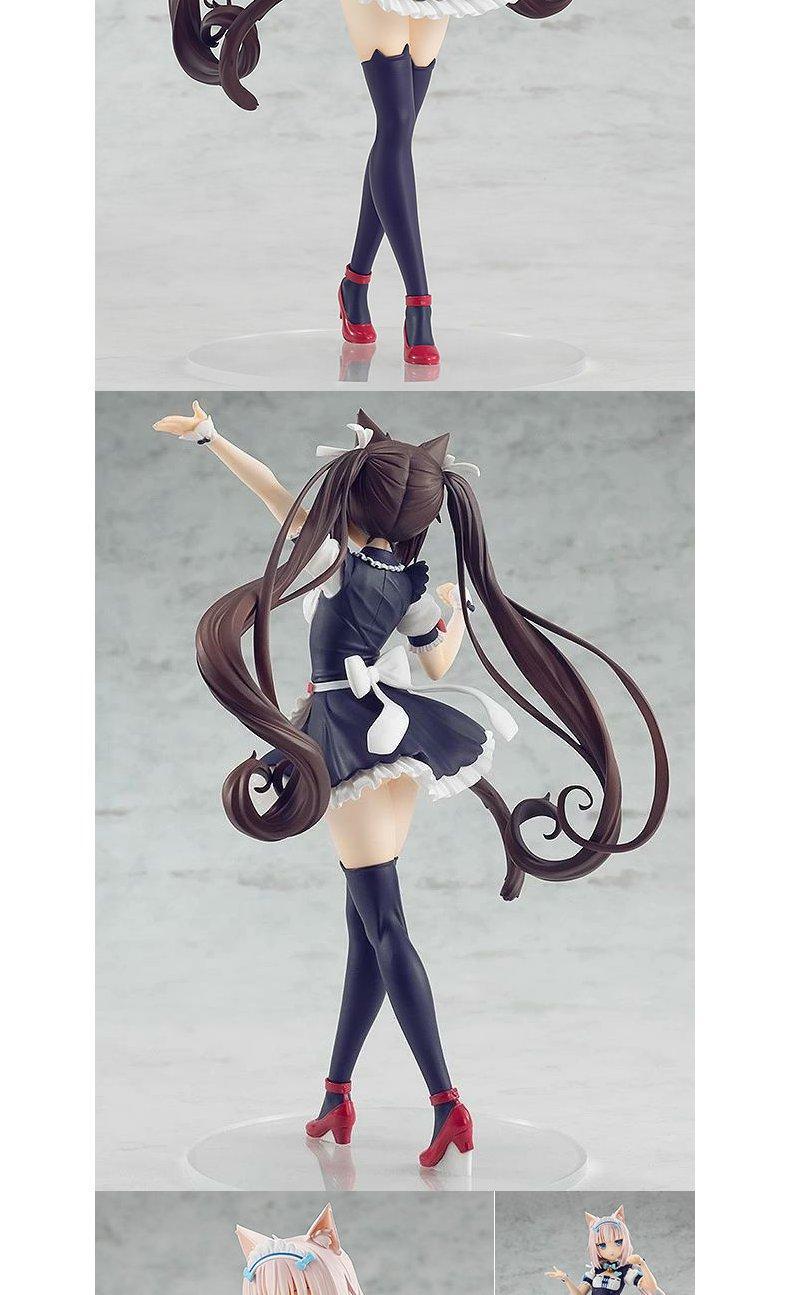 Nekopara Chocola Vanilla KO Figurine Cute Character Models Desktop Ornaments Trendy Toys Kawaii Garage Kit chassis statue Gift