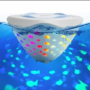Colorful fish-patterned bathtub floating lights. 4 colors. 6 modes. Suitable for swimming pools, bathrooms and gardens as decoration. Can project lights to create a lighting environment. Aquarium decoration. Birthday party lights. Projection lights.