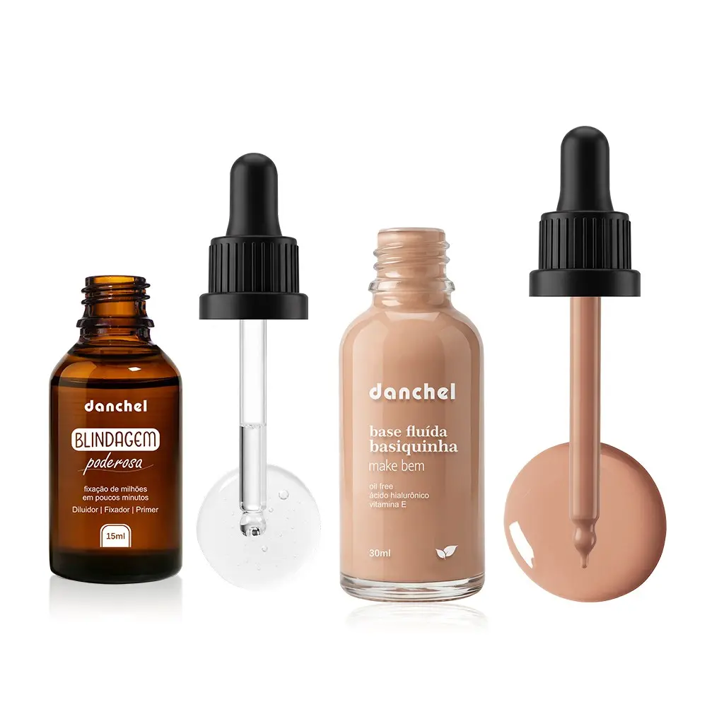 Foundation Set + Multi-Effect Primer, 12 Colors Lightweight Foundation, Dropper Bottle, Two-Piece Pack, Perfect for Daily Use