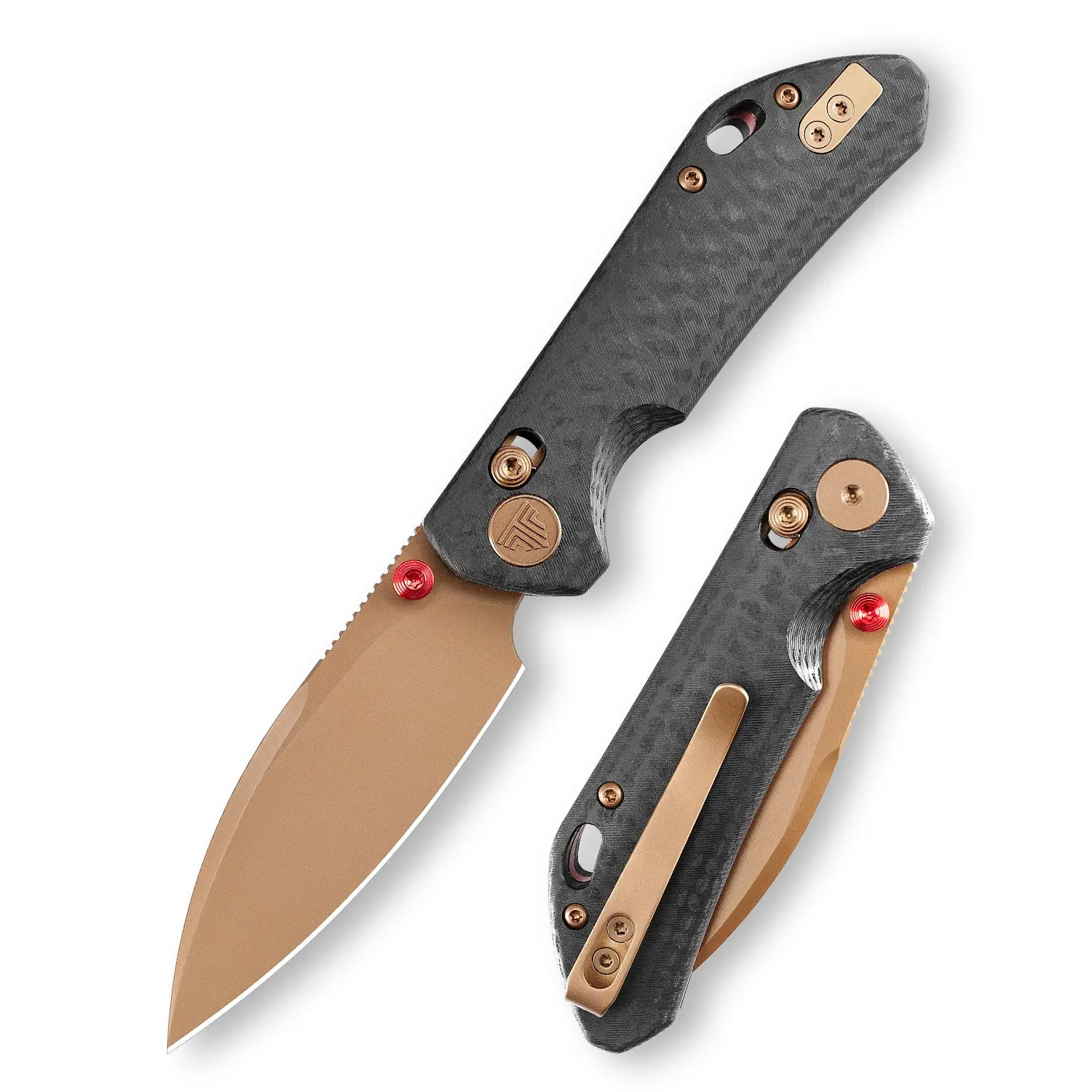 Trivisa Otter-Cg Folding Knife, 2.99'' 14c28n Stainless Steel, Carbon Fiber G10 Handle, Lightweight Outdoor Camping Tool, Camping Portable Knives