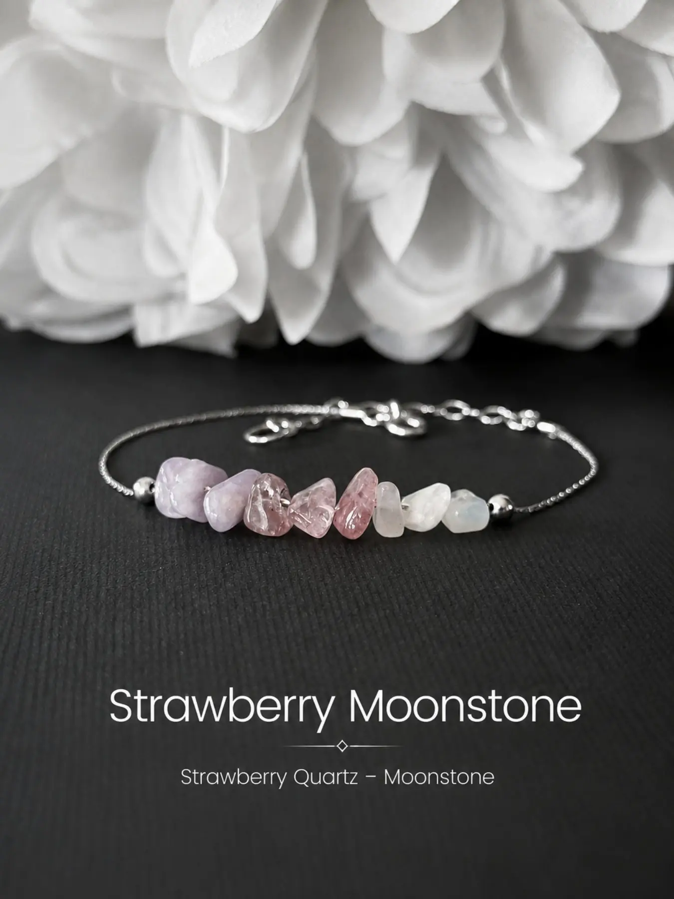 Moon Energy Bracelet, Exquisite Trendy Bracelet, Raw Crystal For Intuitive Healing Manifestations Perfect Gift For Women, Ins Style Design, Suitable For Daily Wear, Friends, Family, Couples, Birthday & Holiday, Moonstone Bracelet Right Hand
