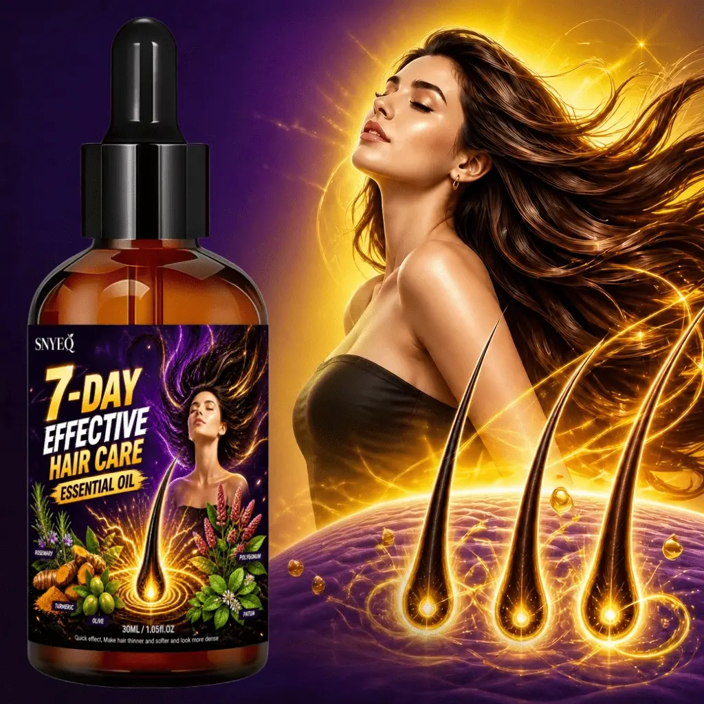 7-day Hair Care Essential Oil, Deep Cleansing Care, Moisturizing, Long-lasting Fragrance, Smooth Hair, Plump and Fluffy, Suitable for All Hair Types