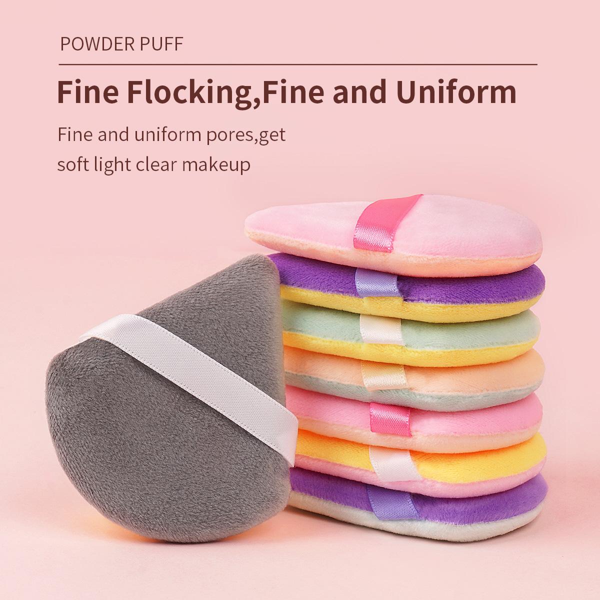 Mixed Color Triangle Powder Puff, 24pcs/set Soft Velvet Blender Puff for Liquid Foundation Cream Loose Powder, Cosmetics Blending Makeup Tool for Beauty, Blending Beauty Sponge