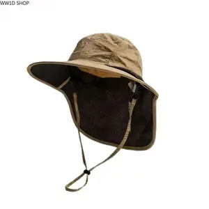 2026 Breathable Bucket Hat with Neck Flap for Boys and Men, Quick Dry UV Protection Fisherman Sun Cap for Camping Fishing and Hiking