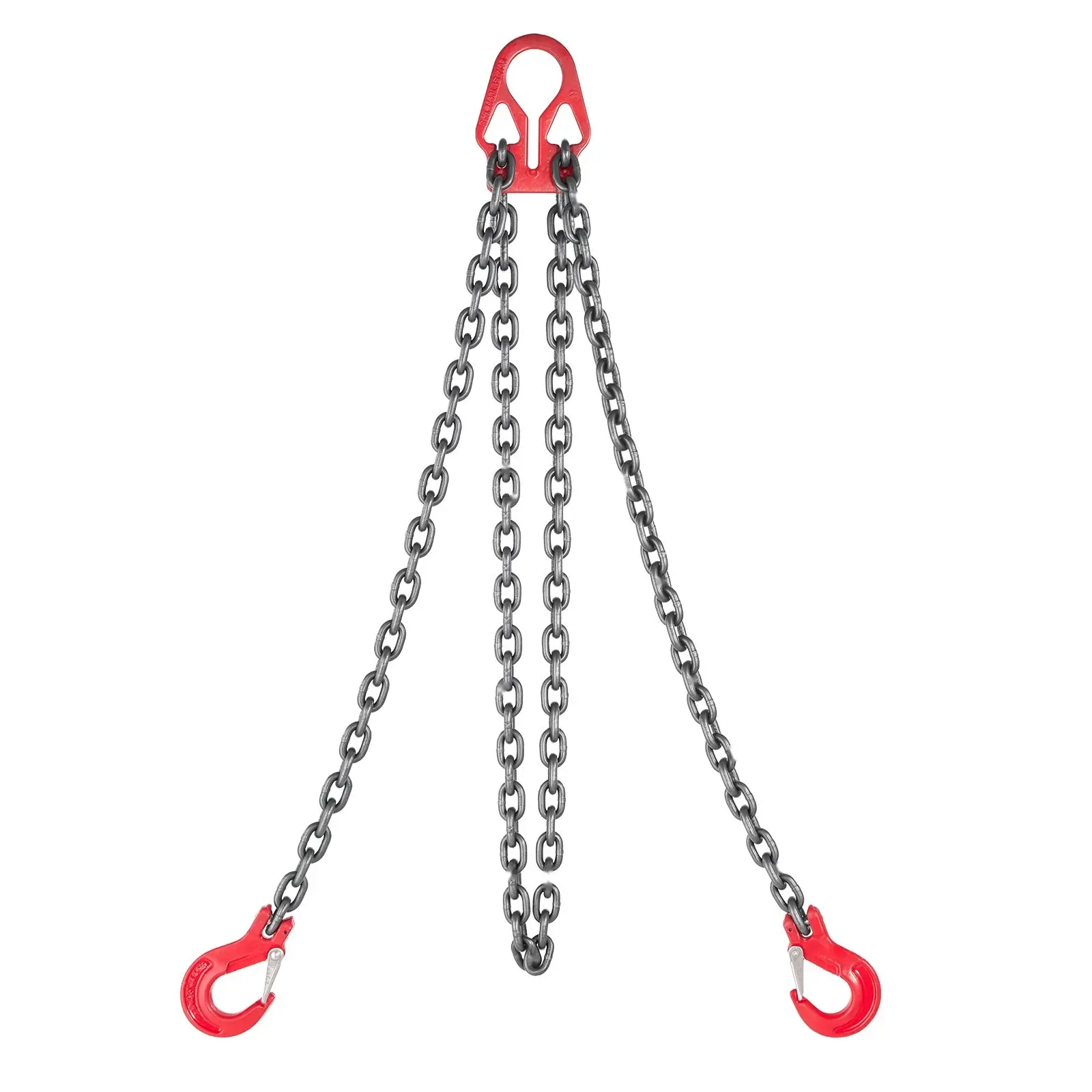 Chain Sling 5/16 In x 10 Ft Lifting Chains With 2-Leg Grab Hooks, Heavy Duty G80 Alloy Steel Lifting Sling, 7000 LBS Capacity, Adjustable Chain Sling For Engine Hoist Lifts, Cargo Towing And Rigging