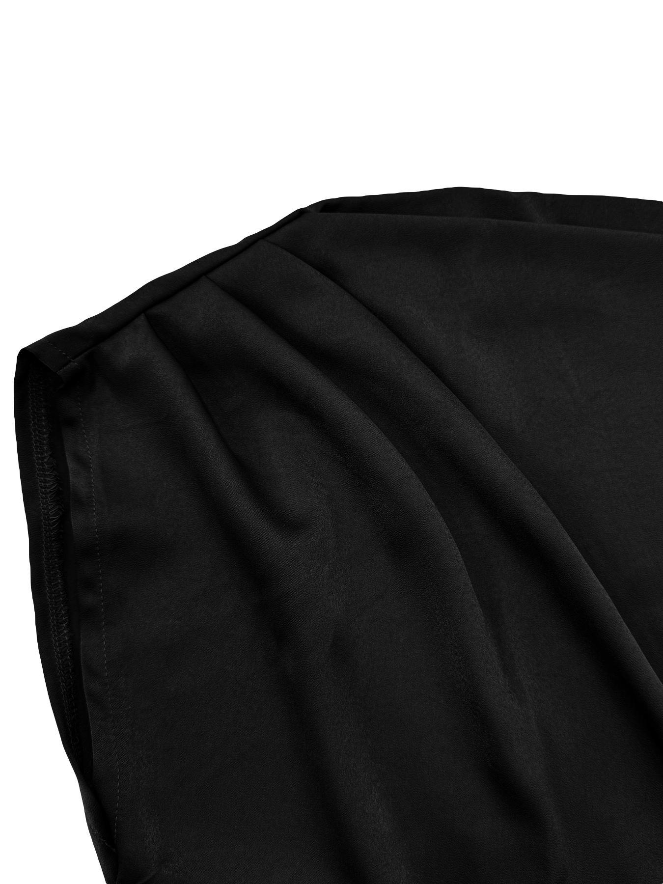 Women's Plain Blouse, Chic Casual One Shoulder Top for Daily Wear, Ladies Clothes for All Seasons