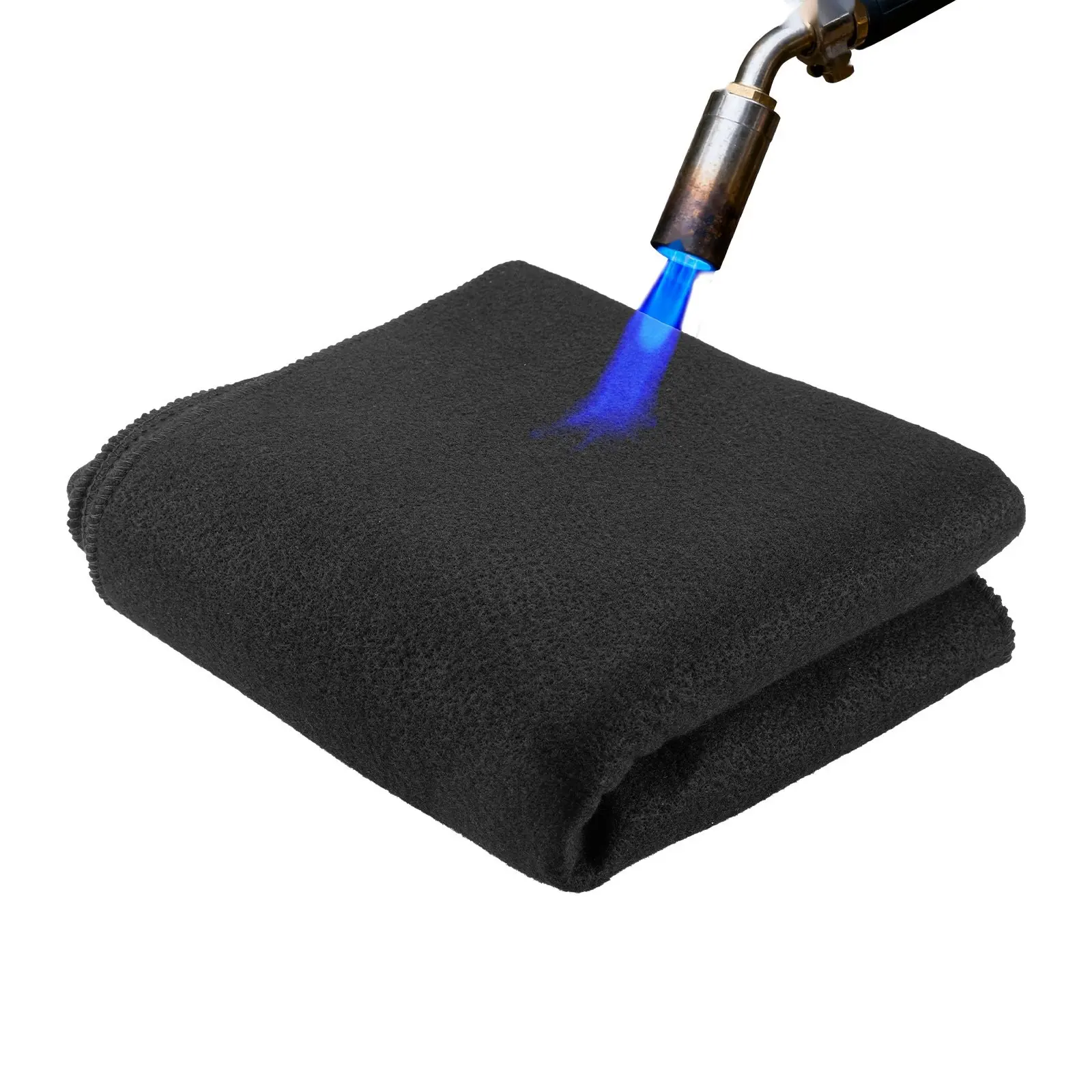 Carbon Felt Welding Blanket 40 X 40 Inches, Flame Retardant Welder Safety Blanket, Up To 1800°F Heat Resistant Shield, 3.5mm Thickened Carbon Fiber Fireproof Insulation Mat Pad For Soldering, Grinding, And Metal Fabrication