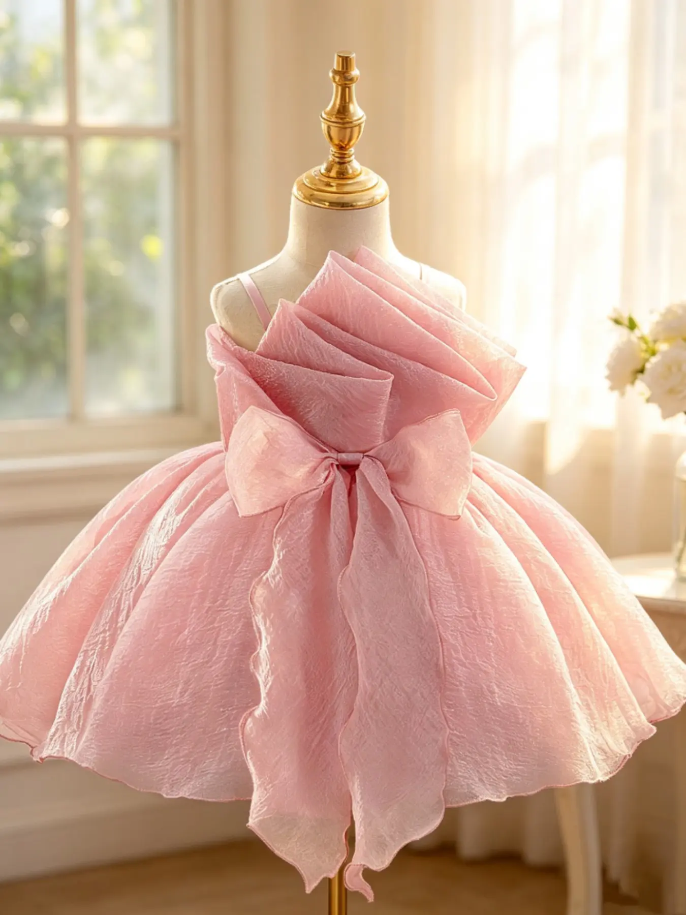 Baby bath dress infant suspender starry sky tulle bow dress newborn dress
