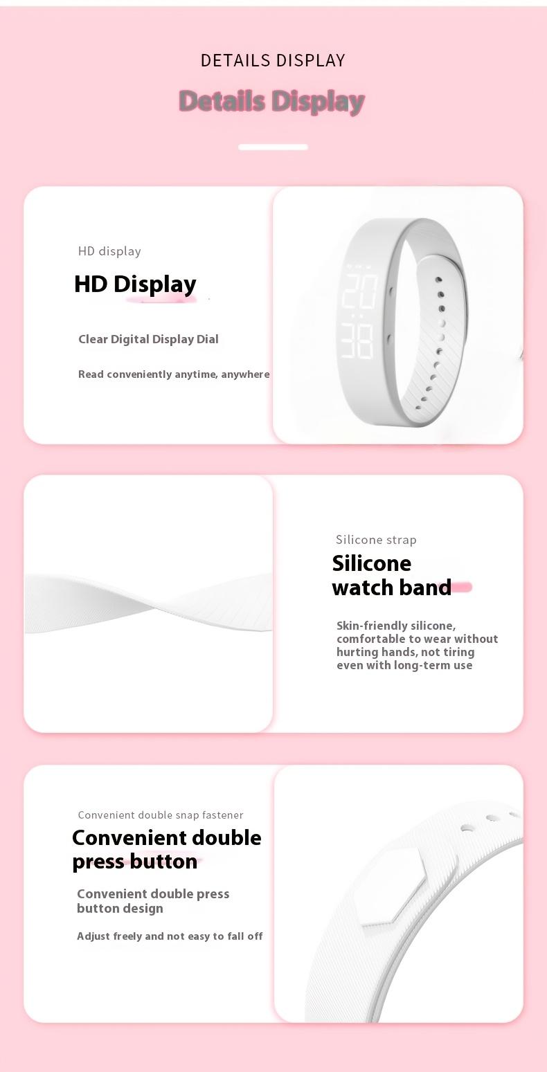 LED Display Multi-Function Fashion Watch Vibrating Alarm Pedometer Sports Timer Calorie And Distance Tracking Lightweight Design Comfortable Wear Built-In Night Light Ideal for School And Sports Top Choice for Birthday Gifts