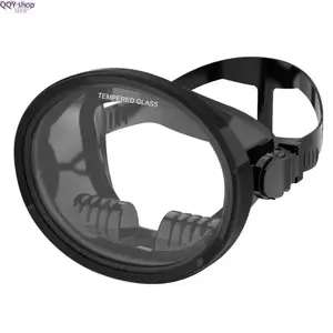 Classic Retro Tempered Glass Diving Mask for Adults, Single Lens with Panoramic View, Leakproof for Snorkeling and Water Sports