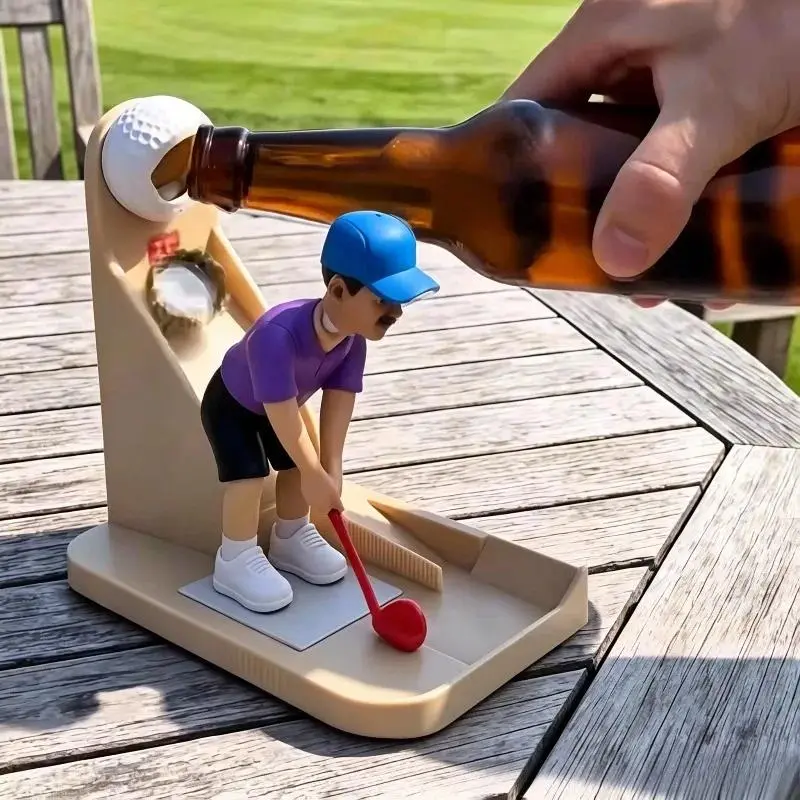 Creative Golf Player Bottle Opener , Water Bottle Opener , Set fun Cap Launcher , Camping Kitchen Party Supplies , Bar Drinking Fun Tool Kitchen Accessories