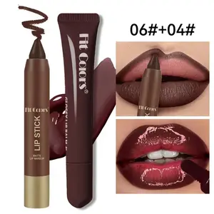 Lip Liner and Lip Oil Set, Smooth Texture, Rich Color, Layerable, Hydrating, Moisturizing, Suitable for Any Occasion, Single Stick