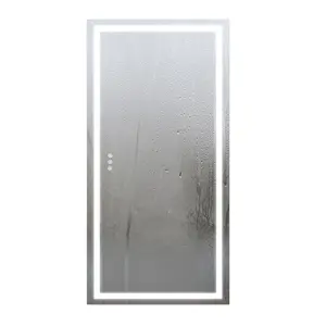 60x30 & 48x36 Inch LED Bathroom Mirror, Aluminum Frame, 3-Color Dimming, Anti-Fog