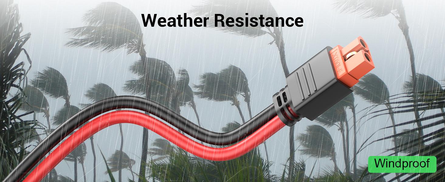 12AWG XT60i Connector, 12 Gauge 10FT to XT60i Adapter Extension Cable for RV Foldable Panel, Station, Generator