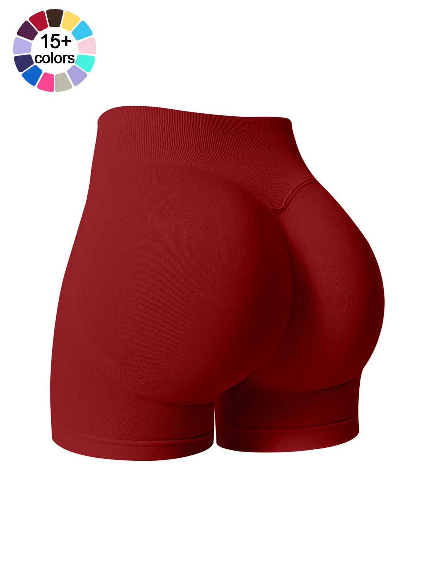 Women's Solid High Waist Gym Shorts, Breathable Comfortable Seamless Skinny Shorts, Ladies Sportswear for Indoor Outdoor Wear, Gym Workout Clothes, Workout Bottoms