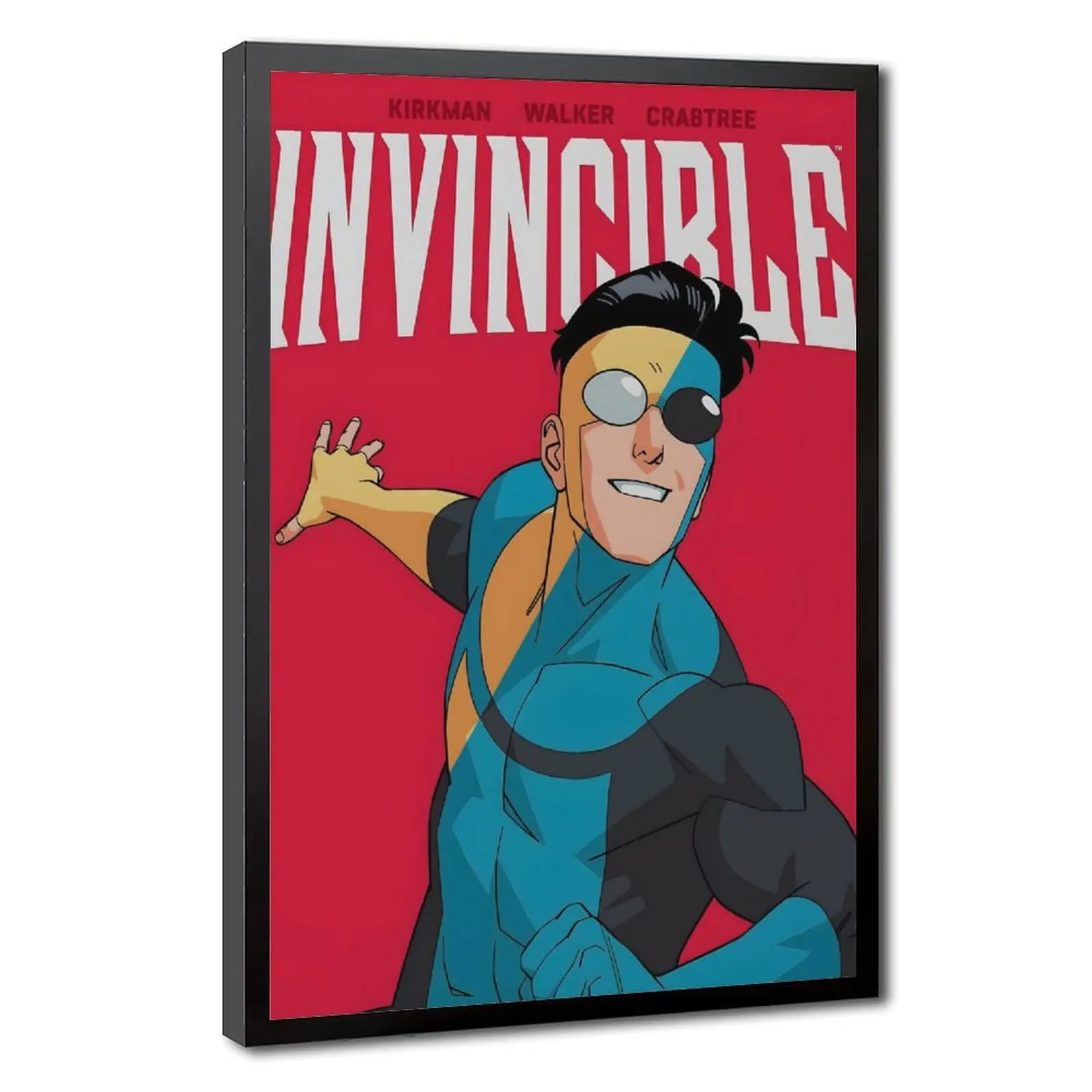 Invincible Superhero-themed canvas wall art poster, abstract Invincible portrait poster, comic-style art for game rooms, bedrooms, offices, or fan decor