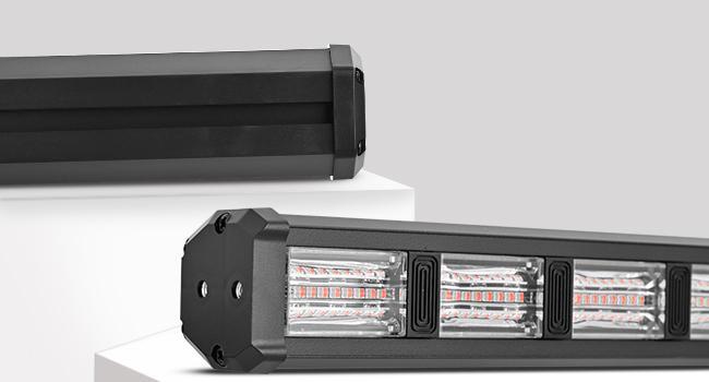 Nilight 162 LED Traffic Advisor Strobe Light Bar 2-in-1 Red Blue  Warning Hazard Lights with Controller 4 Switchable Color 36 Flash Pattern for Trucks Cars Tow Plow Construction Vehicles