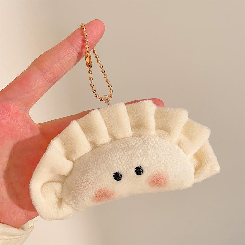 2026 New Cute Dumpling Pendant Key Ring Plush Keychain Soft Stuffed Keyrings For Boy Girl For Bag Decoration Student Accessories