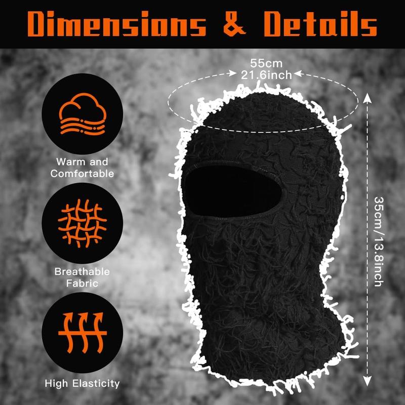 Balaclava Ski Mask for Men Women Shiesty Mask Shaggy Knitted Full Face Ski Mask Windproof Neck Warmer` Balaclava Ski Mask for Men Women Shiesty Mask Shaggy Knitted Full Face Ski Mask Windproof Neck Warmer`