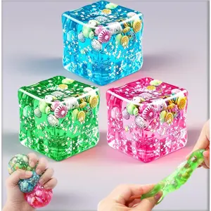 Slow Rise Ice Cube Squishy – 3PCS Soft Sensory Fidget Set, Stress & Anxiety Relief Squeeze Cube, Calming Gadget for Office Desk