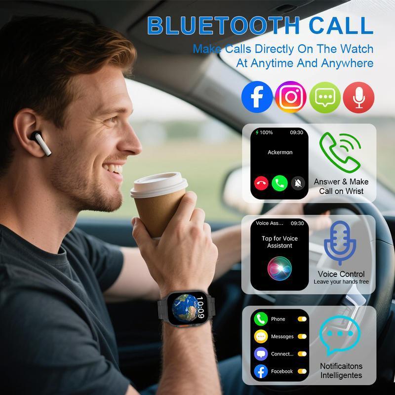 NEW 2026Watch Fadaiqi-H16ultra New Smart Watch , 2.02" HD Display, 112+ Fitness Activity Tracker, Heart Rate Monitor, Sleep Monitor, Step Counter, Bluetooth Calling, IP68 Waterproof, for Android & iOS - Monitoring Shipped from the US VanLif