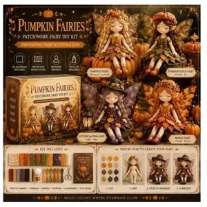Fairy Patchwork DIY Collection, Handmade Craft Kit, Perfect Gift for Crafting Enthusiasts, Creative Sewing Project Set, DIY Kits