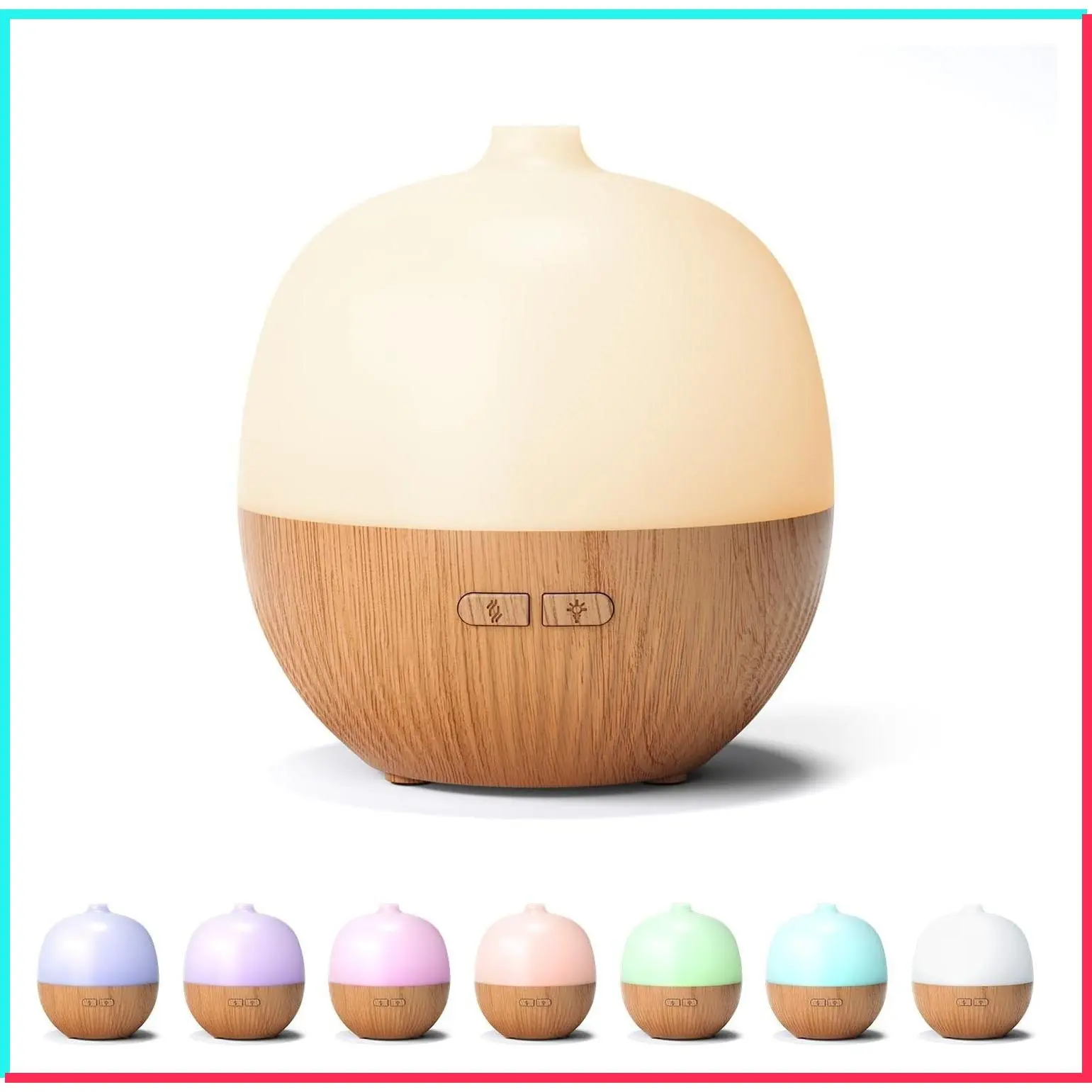 Essential Oil Diffuser, 100ml Small Aromatherapy Diffuser with Mood Light, Ultrasonic Oil Diffuser for Home, Mini Diffuser for Essential Oils, Gift for Women