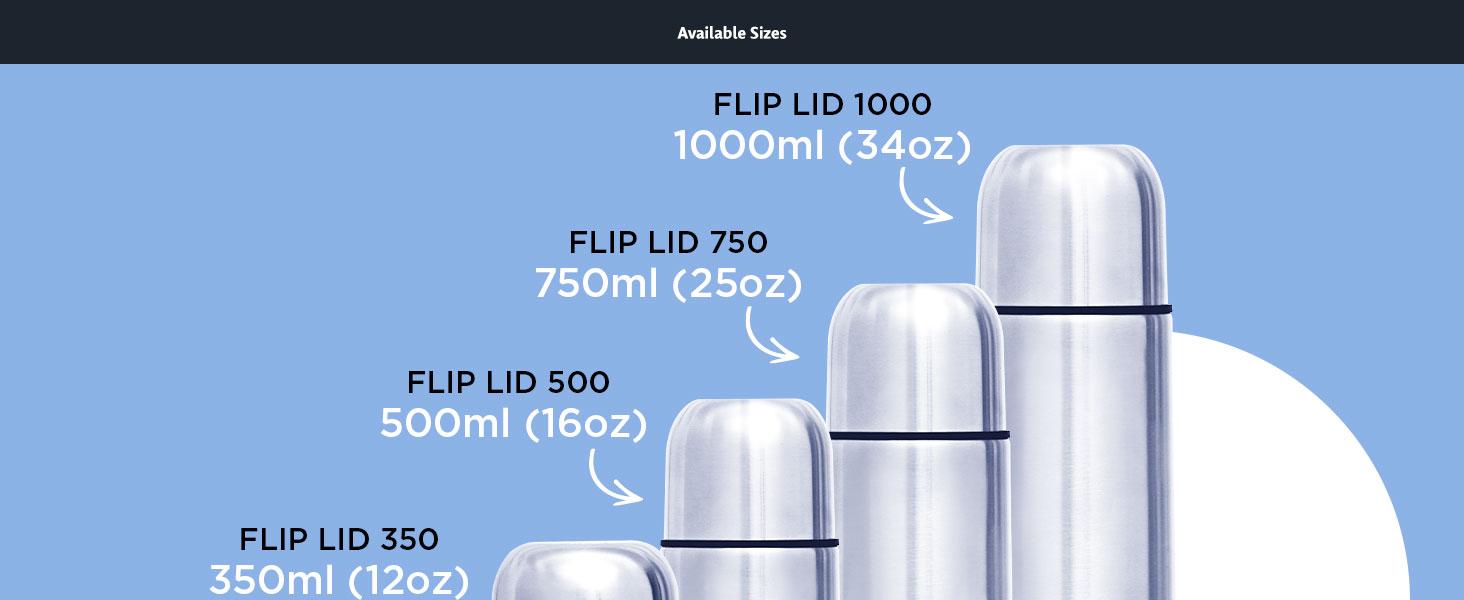 Milton Thermosteel Flip Lid 1000, Double Walled Vacuum Insulated Thermos 1000 ml |   34 ounces |   1 Ltr |   24 Hours Hot and Cold Water Bottle with Cover, Stainless Steel, BPA Free,Leak Proof |   Silver