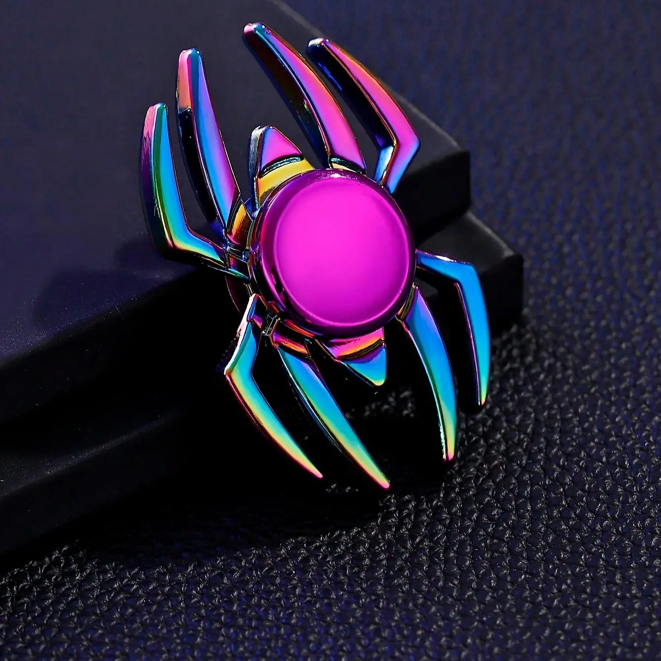 Colorful Spider-Shaped Metal Spinner Toy for Youngsters Ages 3-6 - Durable Sensory Fidget Toy with Iridescent Finish - Ideal for Relax, Party Favors, Birthday Gifts & Educational Prizes, Kid Toys
