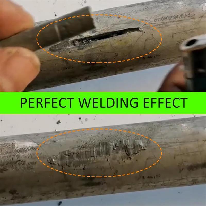 Low-Temperature, Easily Fusible Aluminum Welding Rods, Suitable for Water Tanks and Pipes. Multi-Functional, Fast-Melting Flux-Cored Rods, Suitable for Stainless Steel, Copper, Iron, and Aluminum, Effectively Repairing and Filling Welds