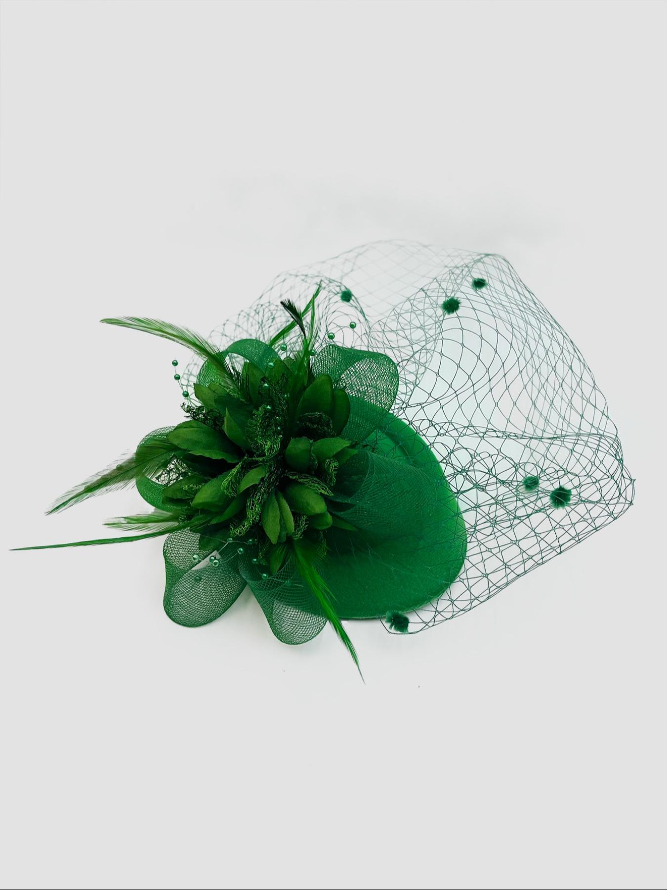 Mesh Floral Decor Fascinators Hat, Elegant Contrast Lace Hat for Wedding Cocktail, Fashion Accessories for Party, Daily Clothing Decor
