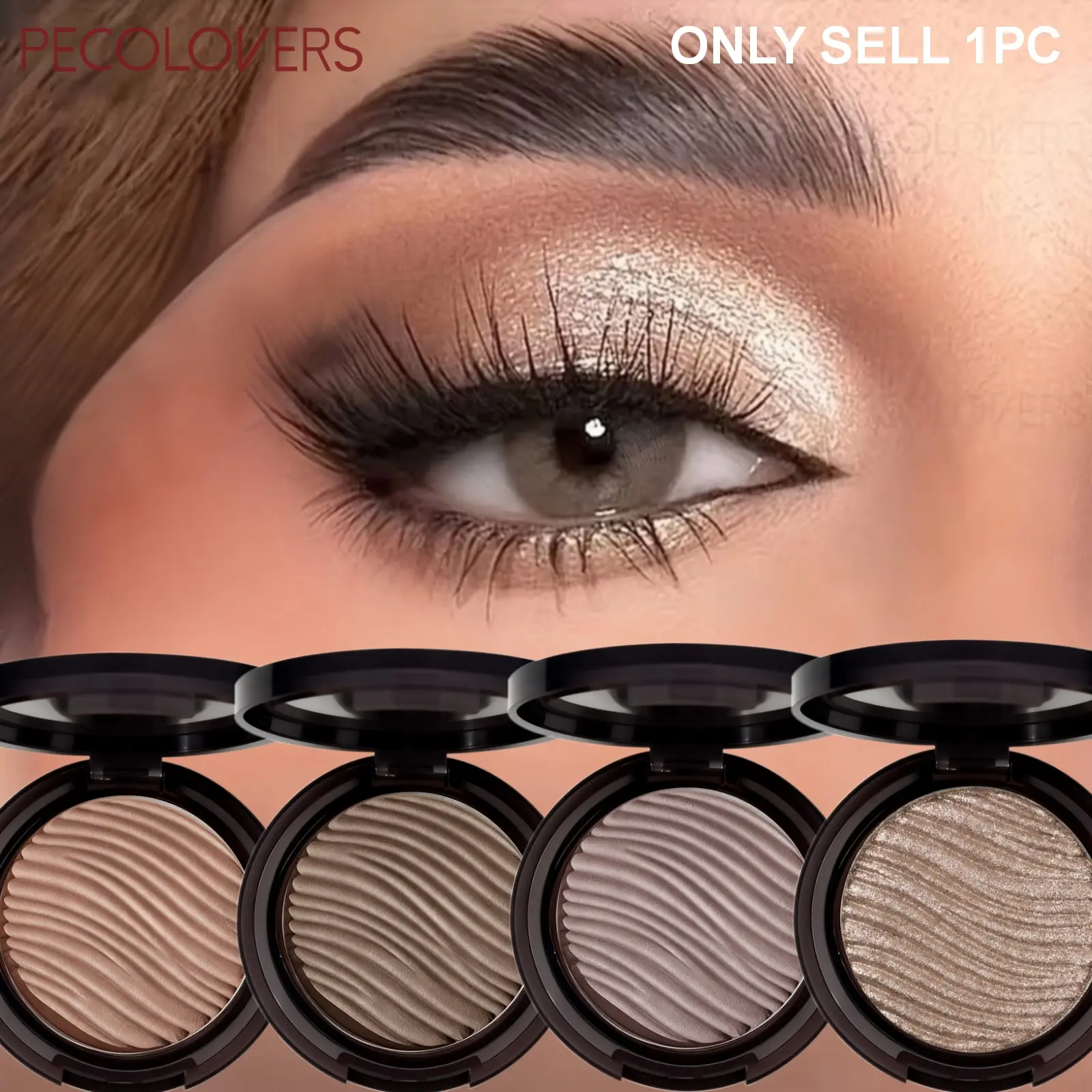 1PC Single Color Pearlescent Matte Eyeshadow Palette - Waterproof and Sweatproof, Easy To Apply, Fine Powder, Metallic Luster & Matte Makeup Effect, A Must-have for Beginners, Perfect for Music Festivals, Parties and Daily Makeup
