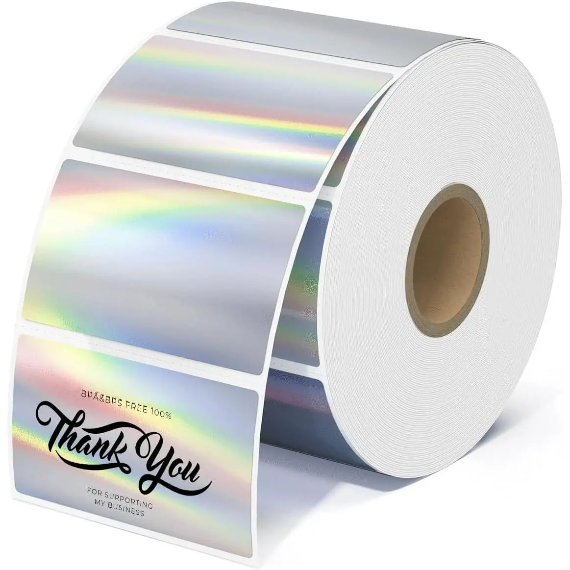 2.25x1.25 Holographic Thermal Labels, 400 Sheets/1 Roll,  |  Adhesive &  & -Resistant for Small Business, Shipping, Bakery, Price Tag
